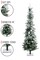 Perfect Holiday Snow Flocked Pencil Tree with Square Metal Base